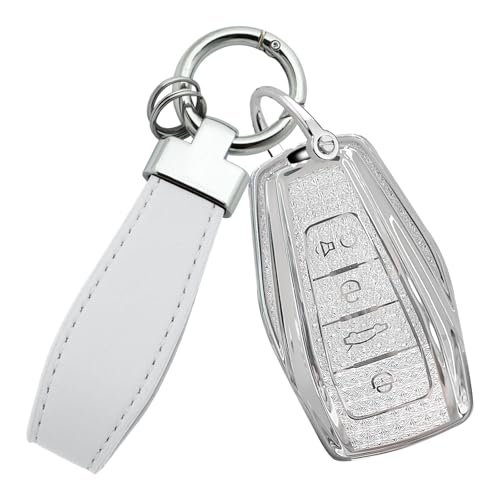 Coque de clé Geely protection anti-choc TPU blanc pour clé