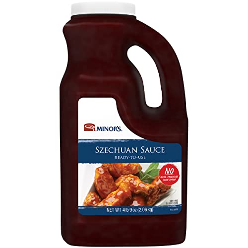 Minor's Szechuan Sauce and Hot Sauce, Made with Oyster Sauce, 4 lb 9 oz Bulk Bottle (Packaging May Vary)