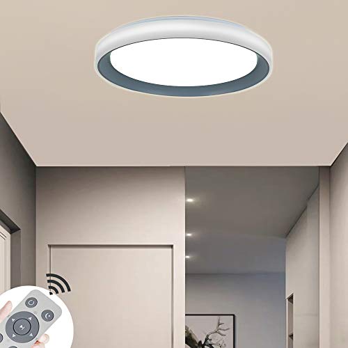 Preisvergleich Produktbild COOSNUG LED Deckenleuchte 60W Dimmbar Grau Acryl Sternenlicht Deckenlampe Lampe Kreative Energiesparlampe für Flur Wohnzimmer Schlafzimmer Küche Büro mit Fernbedienung