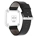 Henoda for Fitbit Blaze Bands Leather Large Black Bracelet Strap Smart Fitness Watch Band Women Men