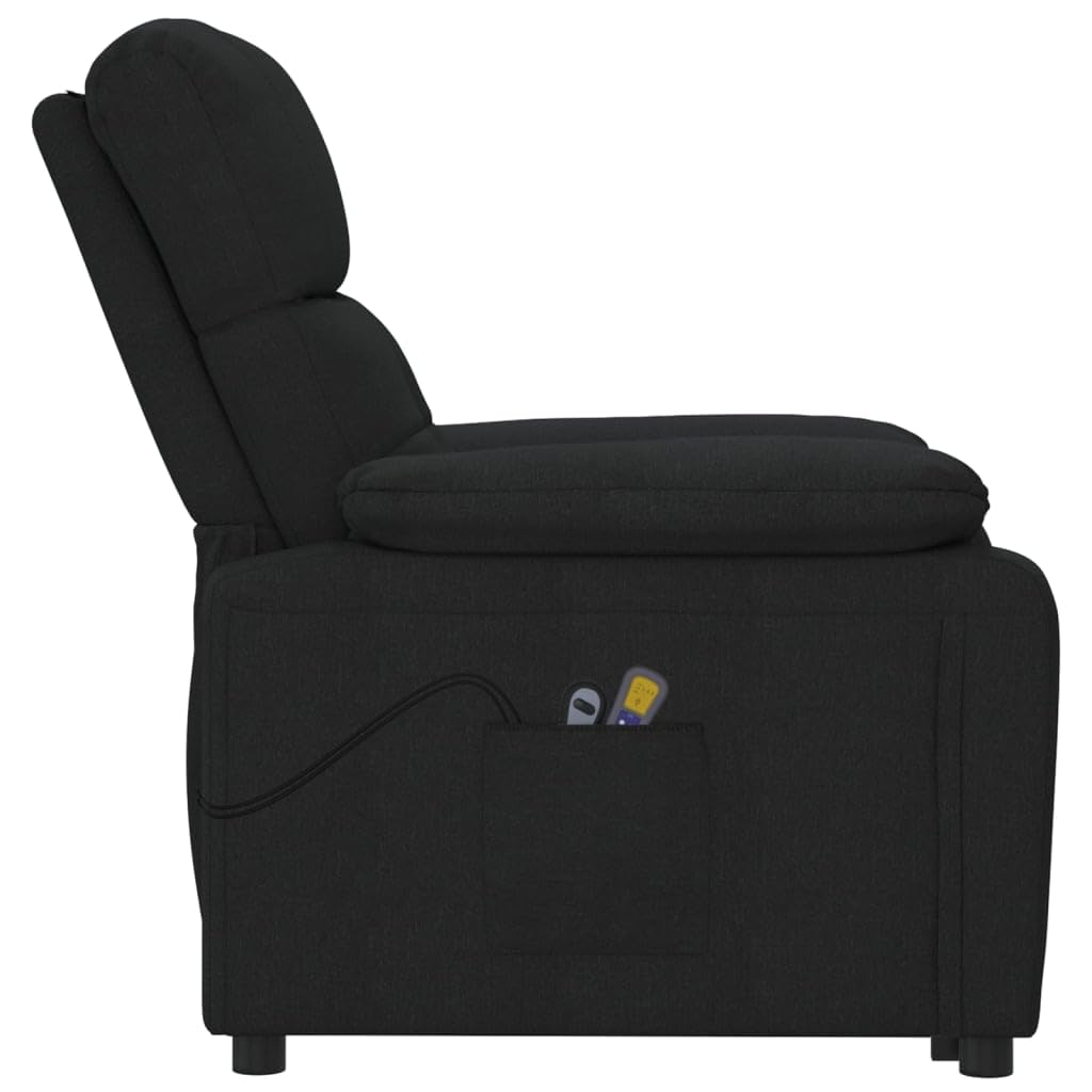 Sedia Massaggiante, Poltrone Massaggianti, Poltrona Relax Massaggiante, Poltrona Massaggiante Elettrica Nera Tessuto