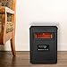LifeSmart Infrared Quartz Space Electric Heater w/Remote & Digital Display, 1500W, Black - Portable Indoor Heating Machine for Large Rooms and Office Spaces