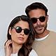 OPULIZE REY Lese-Sonnenbrille - 2er-Pack - Runder Retro-Rahmen - Mattschwarz & Braunes Schildpatt - Herren Damen - Federscharniere - SS56-12 - +2.00