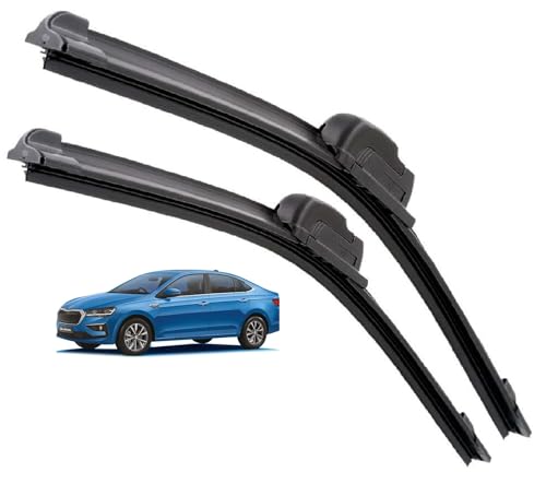Image of Euro Care Windshield Car Wiper Blades Compatibility With Skoda Slavia - Set of 2Pc (D-24,P-18)