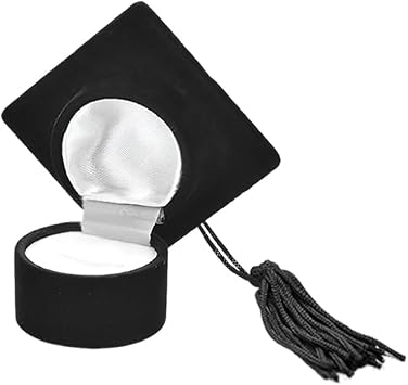 Graduation Cap Ring Box for Women Men Graduation Gifts for Granddaughter Daughter Class Rings Keepsake Box for Women High School College Graduation Jewelry Storage Box for Proposal Graduation Ceremony