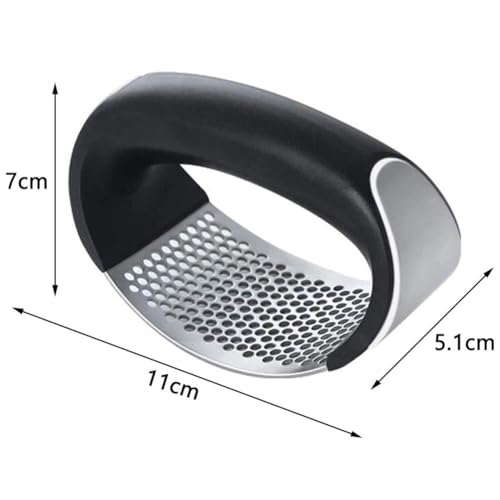 Triturador Amassador Espremedor De Alho e Temperos Manual Aço Inox