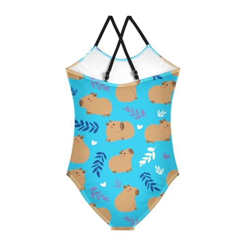 Image of Paris Eiffel Tower Theme Girls Swimsuit One Piece Bathing Suit Beach Swimwear with Adjustable Straps