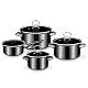 GSW Kochtopf-Set Profi-Black-Star aus Stahl-Emaille