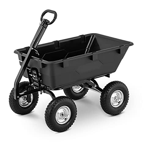 Chariot De Transport VEVOR Chariot De Jardin Transport, Charge 408,23 Kg, Chariot Utilitaire Robuste Tractable Chariot A Roulette