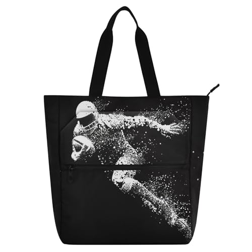 Bolsa de mano para libros con diseño de fútbol americano ideal para la playa y escuela