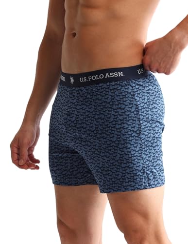 Image of U.S. Polo ASSN. Mens OEX09 Comfort Regular Fit Solid Boxers - Pack of 2