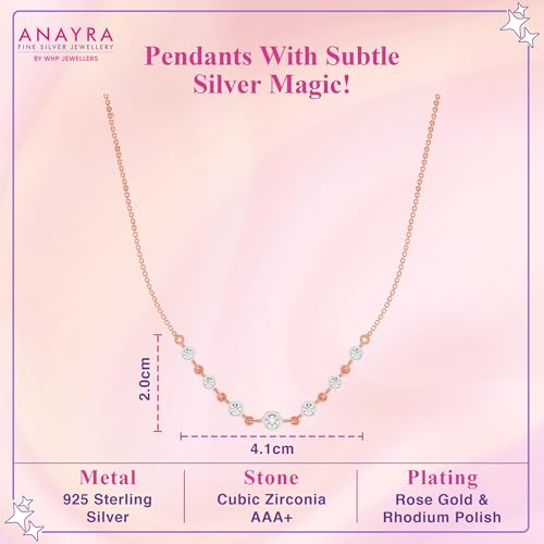Image of 925 Sterling Silver Pendant Necklace for Women | Silver Locket with Chain | Daily Wear Jewellery | Minimalist Jewelry for Office & Casual Wear | Gift for Woman, Wife, Girlfriend, Mother, Sister | Anniversary, Birthday, Valentine's Day, Rakhi Gift