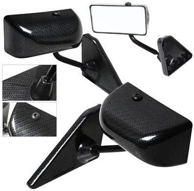 F1 Carbon Style Manual Side Mirrors For 1999-2004 BMW E46 4DR Sedan 3 Series 320i 323i 325i 330i