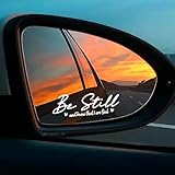 Set 2 Pcs Be Still and Know That I am God Rearview Mirror Decal Funny Christian Bible Verse Sticker Water Bottle Window Vinyl Waterproof 3,5x1,2 inch Car Decals for Friend Coworker Dad Mom