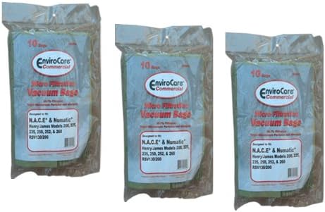 30 Commercial Numatic N.A.C.E., Numatic Vacuum Cleaner Bags, 604100, Henry/James, Henry Micro, Henry Xtra, Hetty, NACECare Commercial, James JVP180