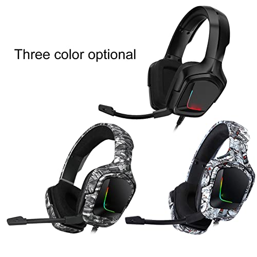lifcasual K20 Fone de ouvido com fio de jogos de 3.5 mm Fones de ouvido com som surround sobre a ore
