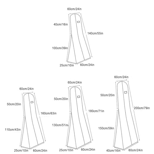 Portable Wedding Dress Garment Bag Bride Tote Bag Dress Bags for Gowns Long Dress Cover Garment Bags for Dresses for Women(Large)3
