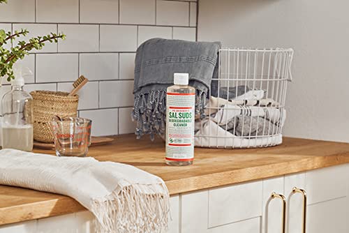 Dr. Bronner's - Sal Suds Biodegradable Cleaner (16 Ounce, 2-Pack) - All-Purpose Cleaner, Pine Cleaner For Floors, Laundry & Dishes, Concentrated, Cuts Grease & Dirt, Powerful Cleaner, Gentle #TOP6