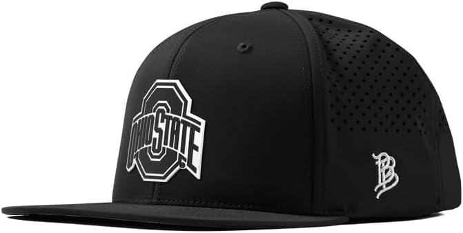 Branded Bills Officially Licensed x Ohio State Buckeyes Flat Performance Collection Ohio State Vintage Team Logo PVC