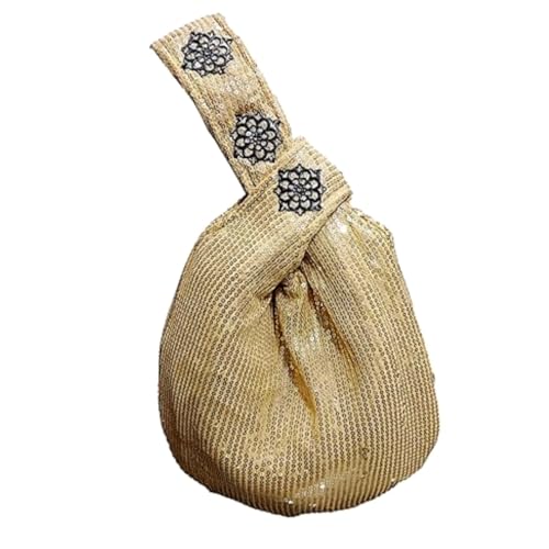 Image of Signature Potli Bag for Women - Sequin Knot Detail | Wedding & Cocktail Festive Statement Ethnic Handbag