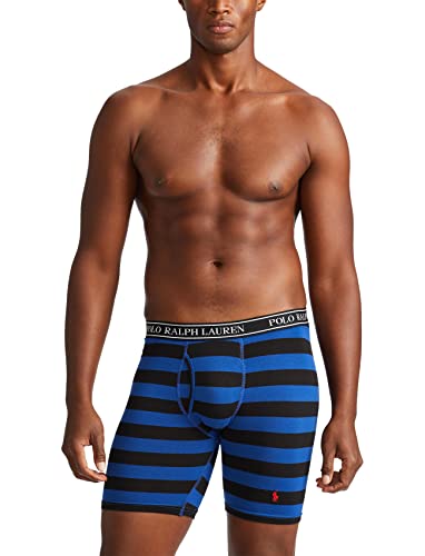 Image of POLO RALPH LAUREN Underwear Boxer Brief, 3-Pack, Stretch Classic Fit, Moisture Wicking Pouch, Regular, Trunk & Long Leg