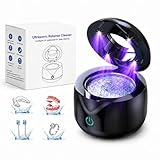 CXRUY Ultrasonic Retainer Cleaner - UV Dental Cleaning Pod Night Guard Cleaner for...