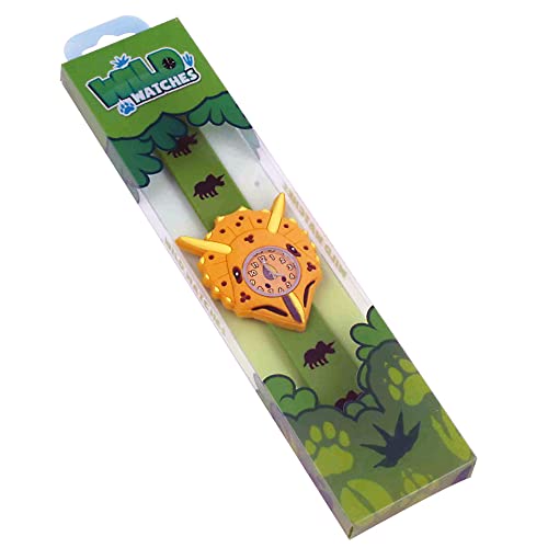 Reloj de Triceratops infantil para jugar en el parque con correa snap-on de silicona 2