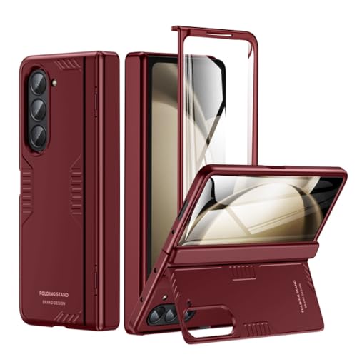 Étui robuste Samsung Z Fold 4 rouge idéal pour les voyages et le bureau