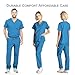 Dagacci Medical Uniform Women and Men Scrubs Shirts Medical Scrubs Top Large Turquoise