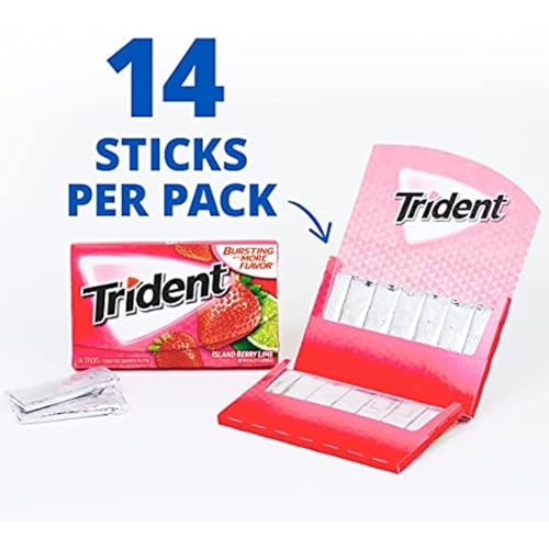 Image of Tridant Mystery Gum Pack - Get Any 3 Flavors Out of 8 (Spearmint, Original, Peppermint, Island Berry, Watermelon Twist, Tropical Twist, Cinnamon, Bubblegum)