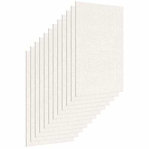 Image of Scholar Art Hobby Series 04 Oz (230 GSM) 100% Cotton Canvas Panel Board for Painting (White Blank Canvas Boards for Acrylic Paint, Oil Paint, Wet & Dry Media) | 06 inchx08 inch (15x20 cm), Pack of 12