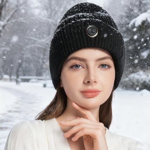 Bonnet chauffant réglable à 3 vitesses en polyester pour le ski
