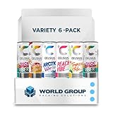 CELSIUS Sparkling Energy Drink - 12 fl oz (Pack of 6) - Variety Pack (Oasis Vibe, Fantasy Vibe, Peach Vibe, Arctic Vibe, Tropical Vibe) Available Kind, Functional Essential Energy Drinks, Zero Sugar - By World Group Packing Solutions