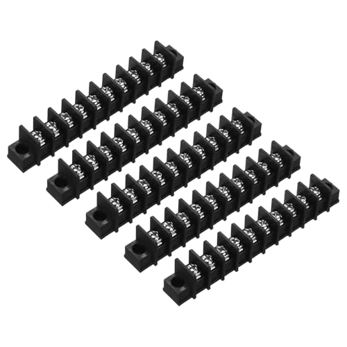 Bornier à 10 positions 300V 20A à rangées simples uxcell pour connexions électriques stables