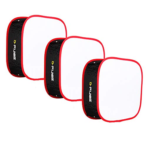 Kamerar 3 pcs Combo D-Fuse LED Light Panel Softbox Collapsible Diffuser Foldable Portable Easy Carry w/Strap Attachment for Studio Photography Camera Video Shoot (DF-1M 9.25"x9.25" Opening)