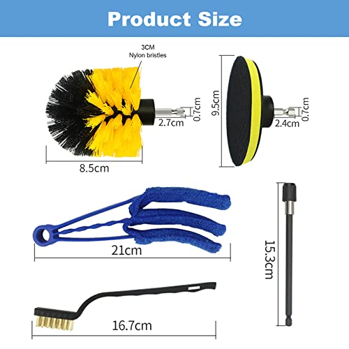 21Pcs Car Detailing Brush Set, Car Detailing Kit, Auto Detailing Drill Brush Set, Car Detailing Brushes, Car Wash Kit For Vehicles, Car Cleaning Tools Kit For Interior,Exterior, Wheels, Dashboard #TOP2