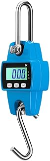 WXQ吊りはかり デジタルクレーンスケール バネばかり 300kg 対応 500kg 対応 高精度電子はかり 高精度 0.05kg 単位切替可能 LCD 表示 安全フック付き 携帯式 軽量 持ち運び便利 工場 倉庫 荷揚げ作業 大型荷物測定 商業利用 家庭用 物流計量用 (ブルー,300KG)