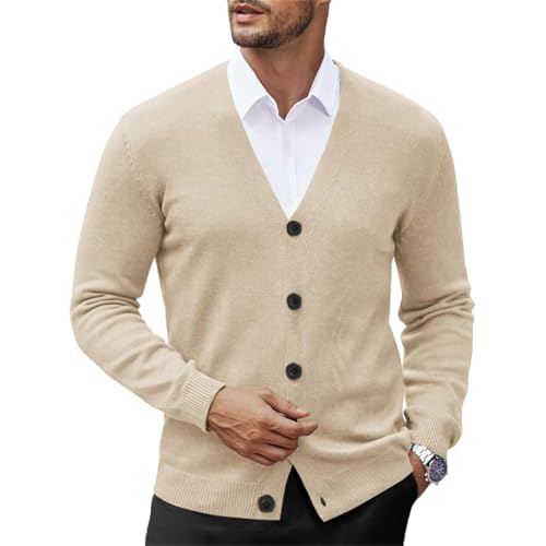 Men's V Neck Cardigan Sweatcoats Button Down Knitted Cardigan Sweater Outdoor Streetwear3