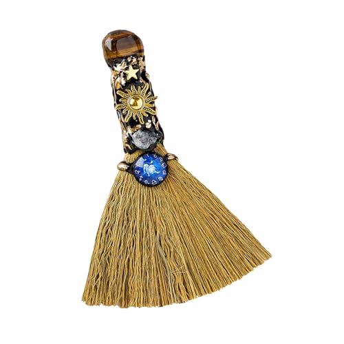 Escoba de Altar de Bruja de Cristal - Escoba Mágica Artesanal