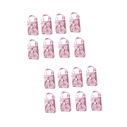 Sacs bonbons rose Healvian en papier kraft avec poignées pour fêtes et baptêmes