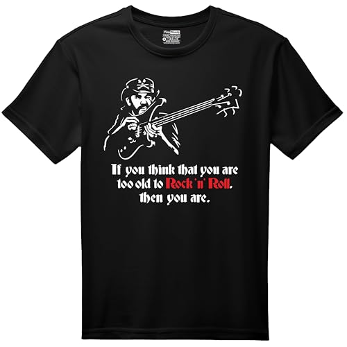T-shirt Lemmy Forever en coton noir respirant et résistant motif rock and roll