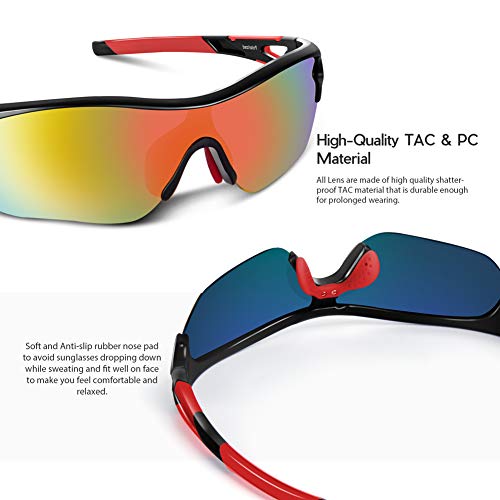 Image of BEACOOL Polarized Sports Sunglasses for Men Women Youth Baseball Cycling Running Driving Fishing Golf Motorcycle TAC Glasses
