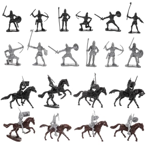 CIYODO Model with 12 Soldier and 8 Knight Miniature Figures for Role-Playing and Historical Learning