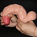 XL Realistic Dildo 9.8 inch Huge Dildo with Testicles and Obvious Glans, Sex Toy with Powerful Suction Cup for Pure Pleasure, You Can Get Into Intense Orgasms (Huge Dildo)