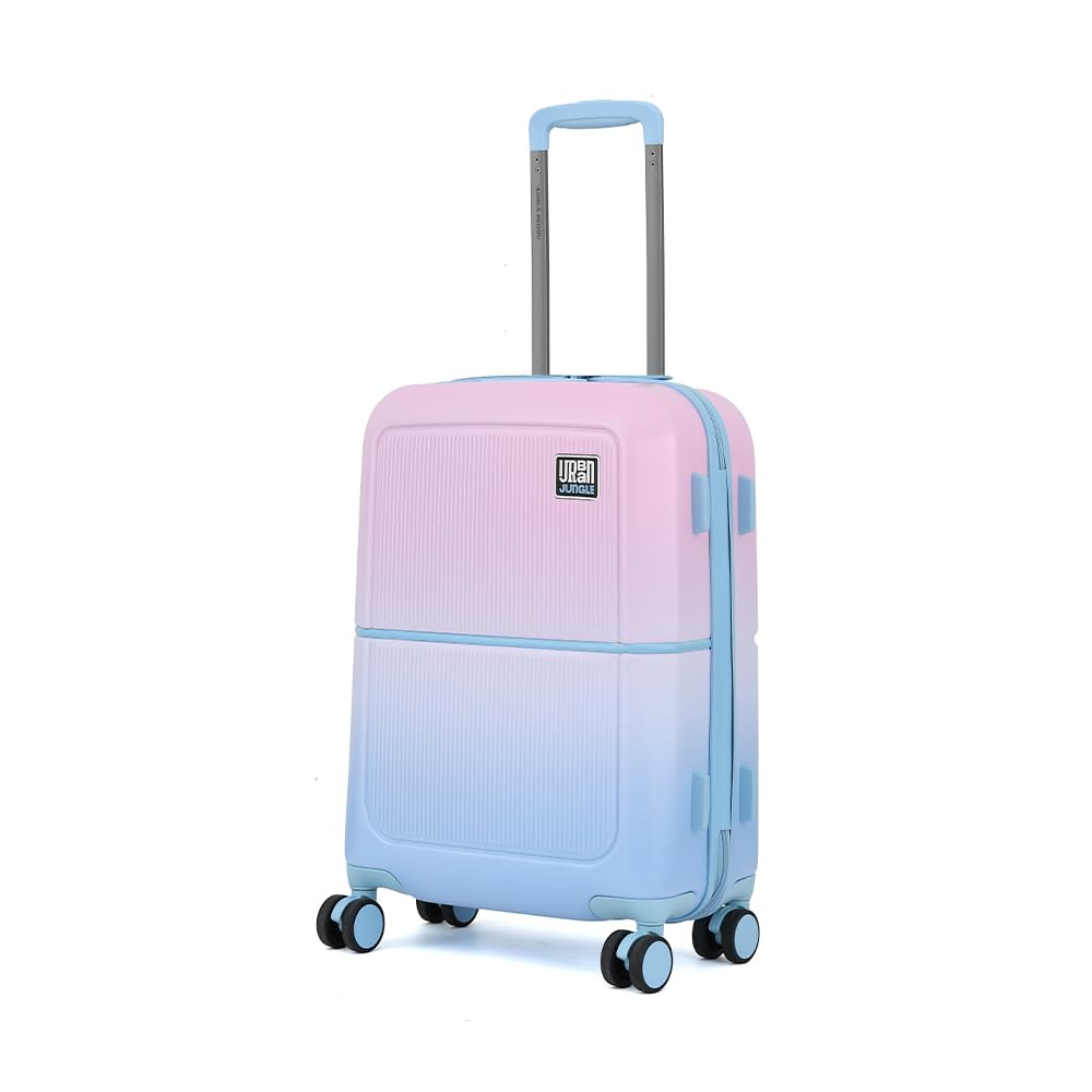 Urban Jungle by Safari Polycarbonate, Premium Cabin (55 Cm) Trolley Bag, Small Suitcase with USB Charging and 8 Silent 360 Degree Wheels, Hardside Travelling Luggage for Both Unisex (Multicolor)