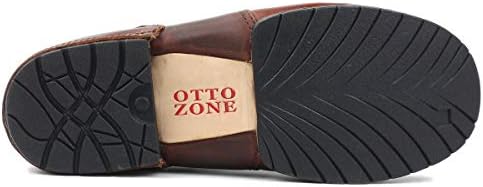 OSSTONE Scratch Black Metal Toe Design voor extra schokbestendigheid motorlaarzen voor mannen enkel wandelen mode vetersluiting lederen Chukka laarzen OS 6015 3 A R, Vintage zwart, 46 EU