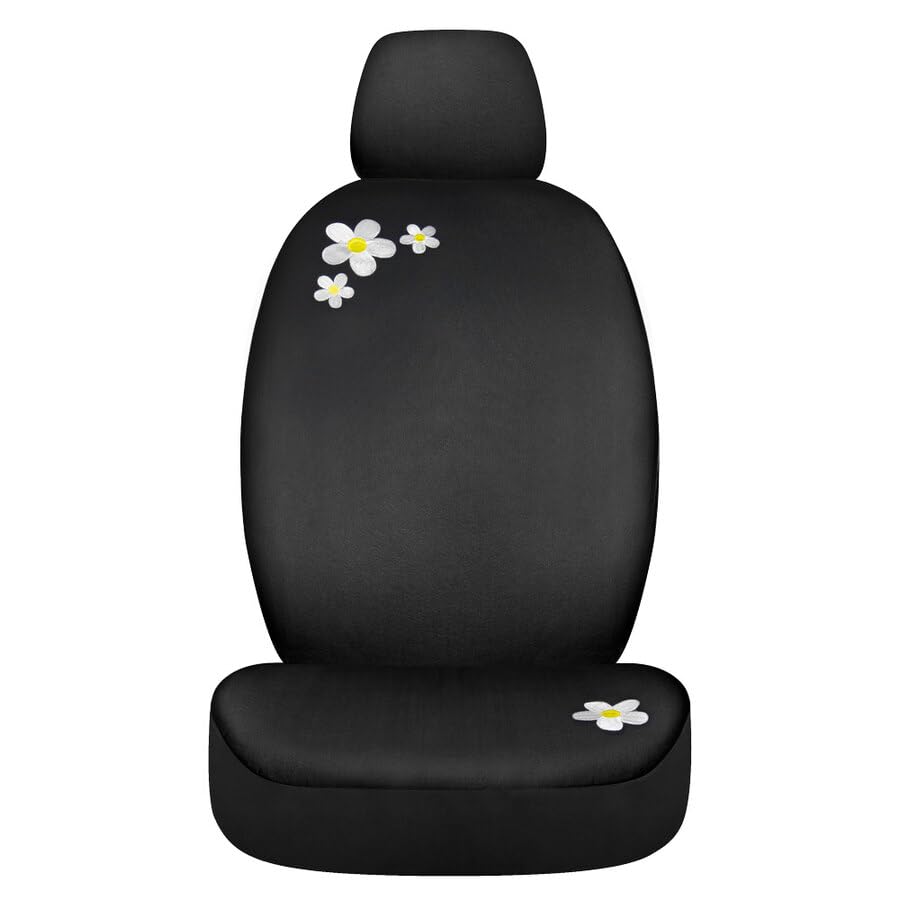 Norris Coprisedili Daisy Set Universali per Auto/SUV con Poggiatesta Regolabile | Massima Protezione | Design Semi-Personalizzato, Facile Installazione, Lavabile a Mano, Schienale Divisibile