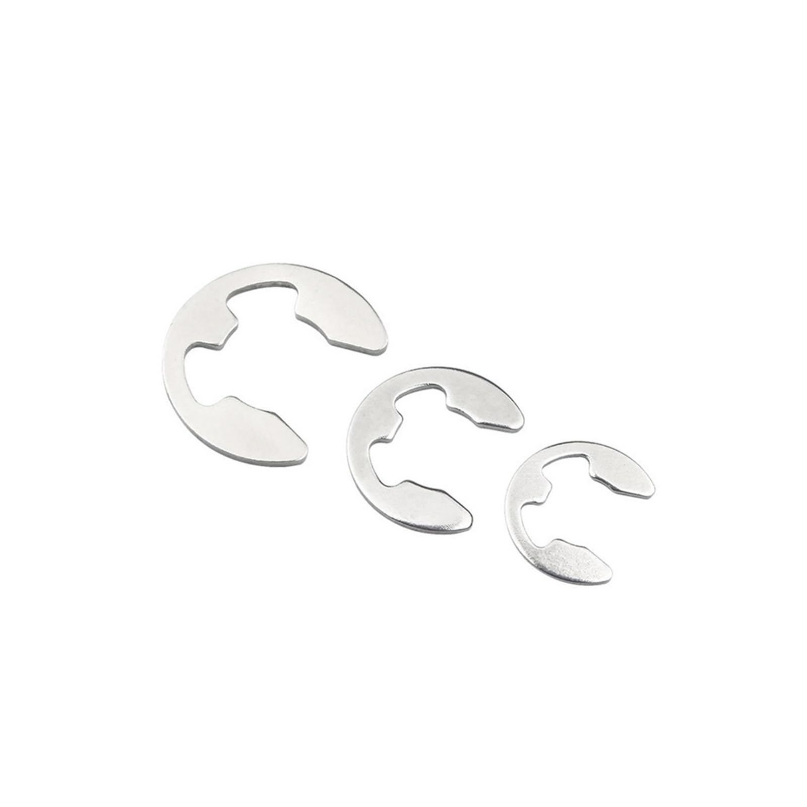 Lksgjsnb M2.5 20Pcs 304 Stainless Steel Stainless Steel E Clip Washer Assortment Kit Circlip Retaining Ring For Shaft Fastener M1.2~M10(M2.5)