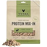 Vital Essentials Freeze-Dried Raw Protein Mix-in Dog Food Topper, Rabbit Mini Nibs Topper for Dogs, 18 oz