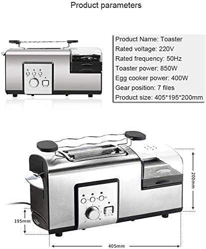 LKNJLL Toaster 2-Scheiben-Edelstahl-Toaster Sandwich Brotbackautomaten einstellen Defrost/Aufwärm- / Abbrechen-Funktion… – Bild 3